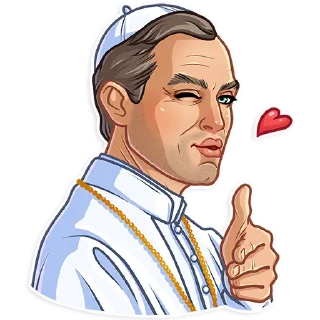 😘-The Young Pope, Telegram Sticker