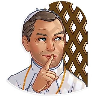 🤫-The Young Pope, Telegram Sticker