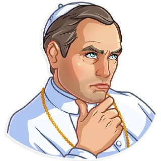 🤔-The Young Pope, Telegram Sticker