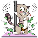 🤑-Katie Cat, Telegram Sticker