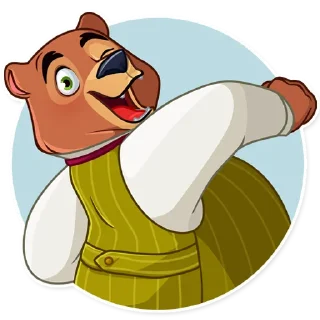 😉-Todd Bear, Telegram Sticker
