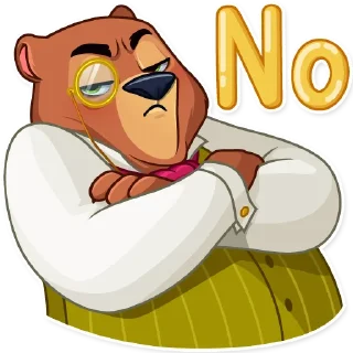 🙅‍♂️-Todd Bear, Telegram Sticker