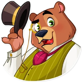 👋-Todd Bear, Telegram Sticker