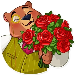 💐-Todd Bear, Telegram Sticker