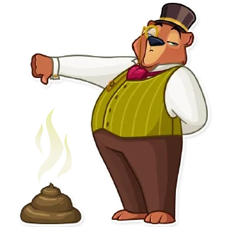 👎-Todd Bear, Telegram Sticker
