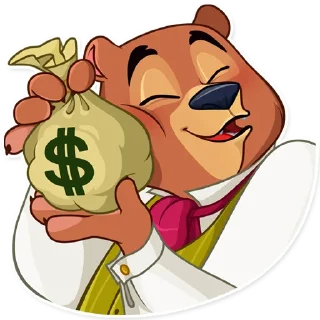 💰-Todd Bear, Telegram Sticker