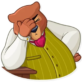 🤦‍♂️-Todd Bear, Telegram Sticker