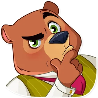 🤔-Todd Bear, Telegram Sticker