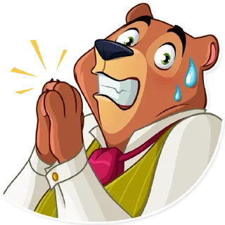 🙏-Todd Bear, Telegram Sticker