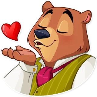 😘-Todd Bear, Telegram Sticker