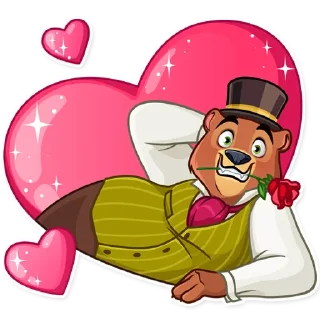 ❤️-Todd Bear, Telegram Sticker