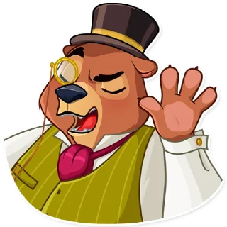 🖐-Todd Bear, Telegram Sticker