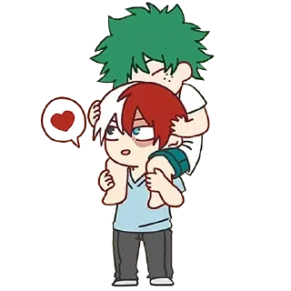 ❤️-TodoDeku, Telegram Sticker