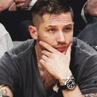🤔-Tom Hardy, Telegram Sticker