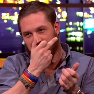 🖕-Tom Hardy, Telegram Sticker