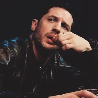 🤔-Tom Hardy, Telegram Sticker