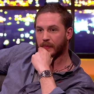 🤔-Tom Hardy, Telegram Sticker