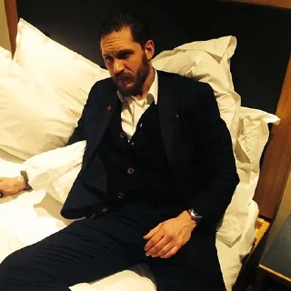 😕-Tom Hardy, Telegram Sticker