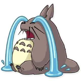😭-Totoro, Telegram Sticker