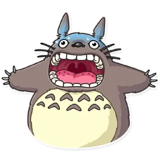 😨-Totoro, Telegram Sticker