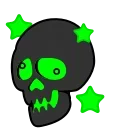 🥴-Toxic Skull, Telegram Sticker