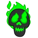 🔥-Toxic Skull, Telegram Sticker