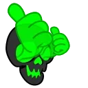 👍-Toxic Skull, Telegram Sticker
