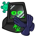 😷-Toxic Skull, Telegram Sticker