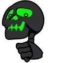 👊-Toxic Skull, Telegram Sticker