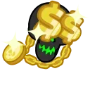 🤑-Toxic Skull, Telegram Sticker