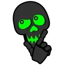🤔-Toxic Skull, Telegram Sticker