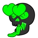 😍-Toxic Skull, Telegram Sticker