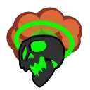 🤯-Toxic Skull, Telegram Sticker