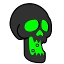 😨-Toxic Skull, Telegram Sticker