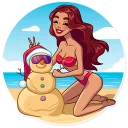 ⛄-Tropical Holidays, Telegram Sticker