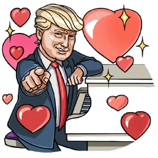 😍-Trump Stickers, Telegram Sticker