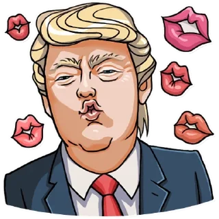 💋-Trump Stickers, Telegram Sticker
