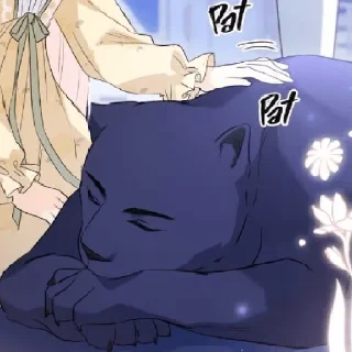 🫶-The Relashionship between a rabbit and a Black Panter, Telegram Sticker