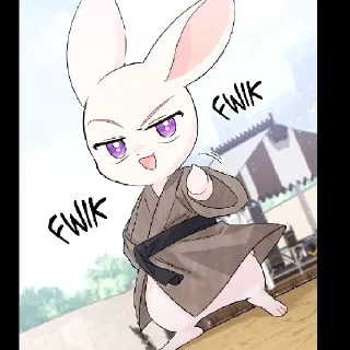 🤬-The Relashionship between a rabbit and a Black Panter, Telegram Sticker
