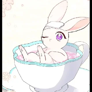 ✨-The Relashionship between a rabbit and a Black Panter, Telegram Sticker