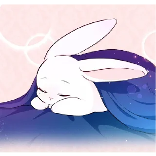 😴-The Relashionship between a rabbit and a Black Panter, Telegram Sticker