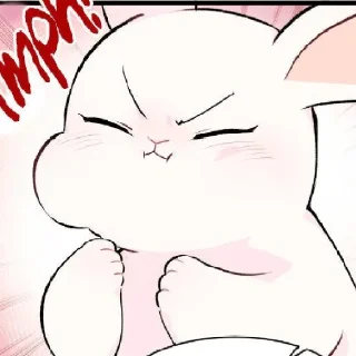 😤-The Relashionship between a rabbit and a Black Panter, Telegram Sticker