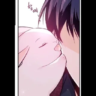 😏-The Relashionship between a rabbit and a Black Panter, Telegram Sticker