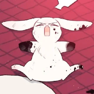 🥶-The Relashionship between a rabbit and a Black Panter, Telegram Sticker
