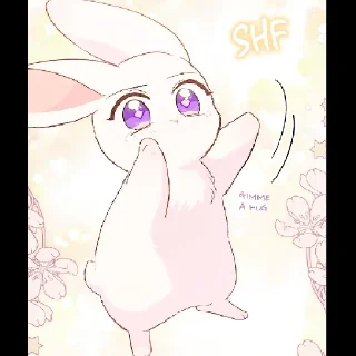 😢-The Relashionship between a rabbit and a Black Panter, Telegram Sticker