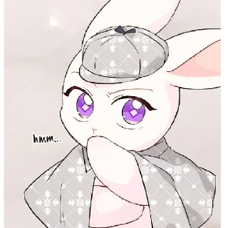 🧐-The Relashionship between a rabbit and a Black Panter, Telegram Sticker
