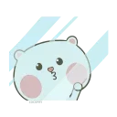 👋-TuaGom Puffy Bear, Telegram Sticker