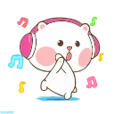 💃-TuaGom Puffy Bear, Telegram Sticker