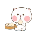 😋-TuaGom Puffy Bear, Telegram Sticker