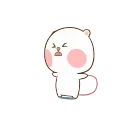 💪-TuaGom Puffy Bear, Telegram Sticker